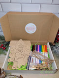 Personalized Gingerbread Family Ornament Coloring Kit